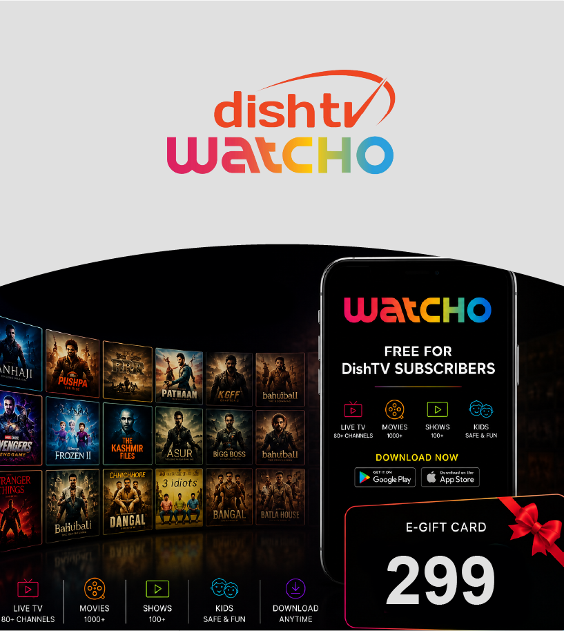 Watcho Dish TV E-Gift Card-299